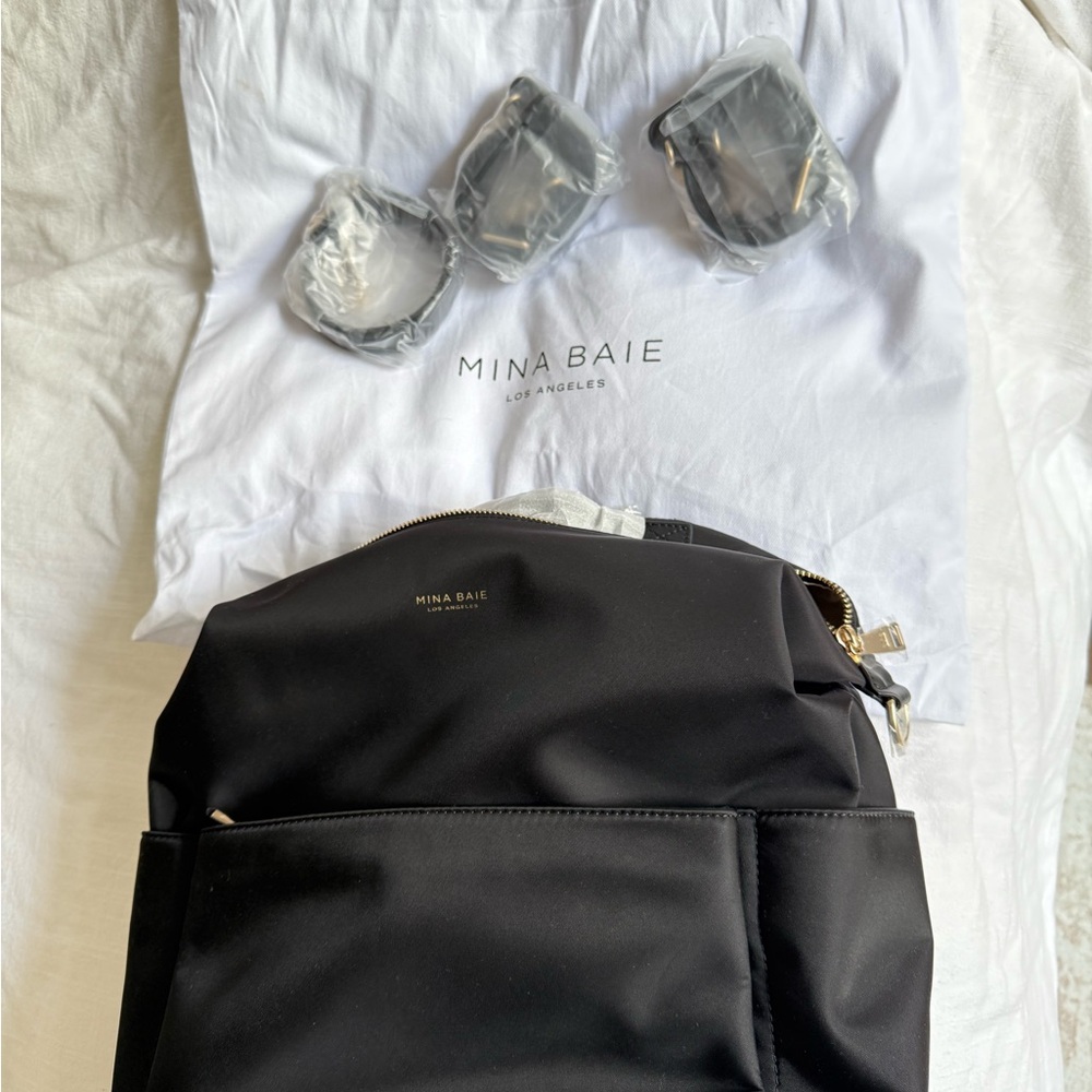 Mina Baie Black Backpack/ Diaperbag